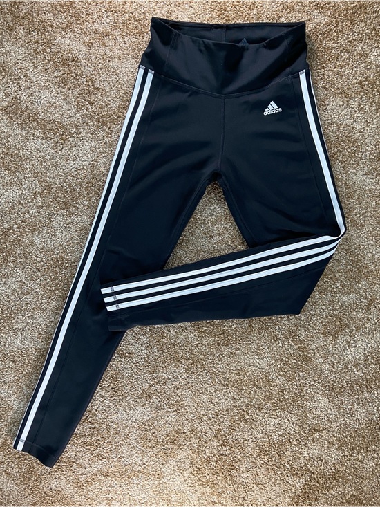 adidas Pants - Adidas Climalite Black 3-Stripe High Rise Leggings Women’s Small Activewear